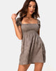 Image of Eldre Dress in Satin Rose Silver Grey