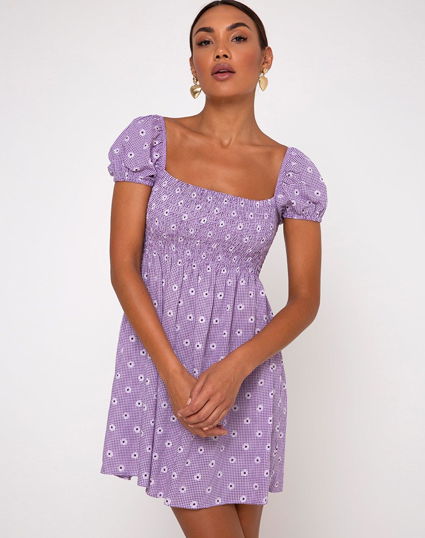 Image of Eldre Dress in Daisy Field Lavender
