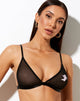 Image of Ellenor Triangle Bra in Mesh Black