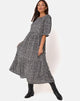 Image of Ellery Dress in Ditsy Rose Black