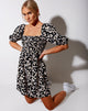 Image of Eltra Babydoll Dress in Mini Daisy Black