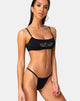 Image of Valter Bikini Bottom in Matte Black with Diamante