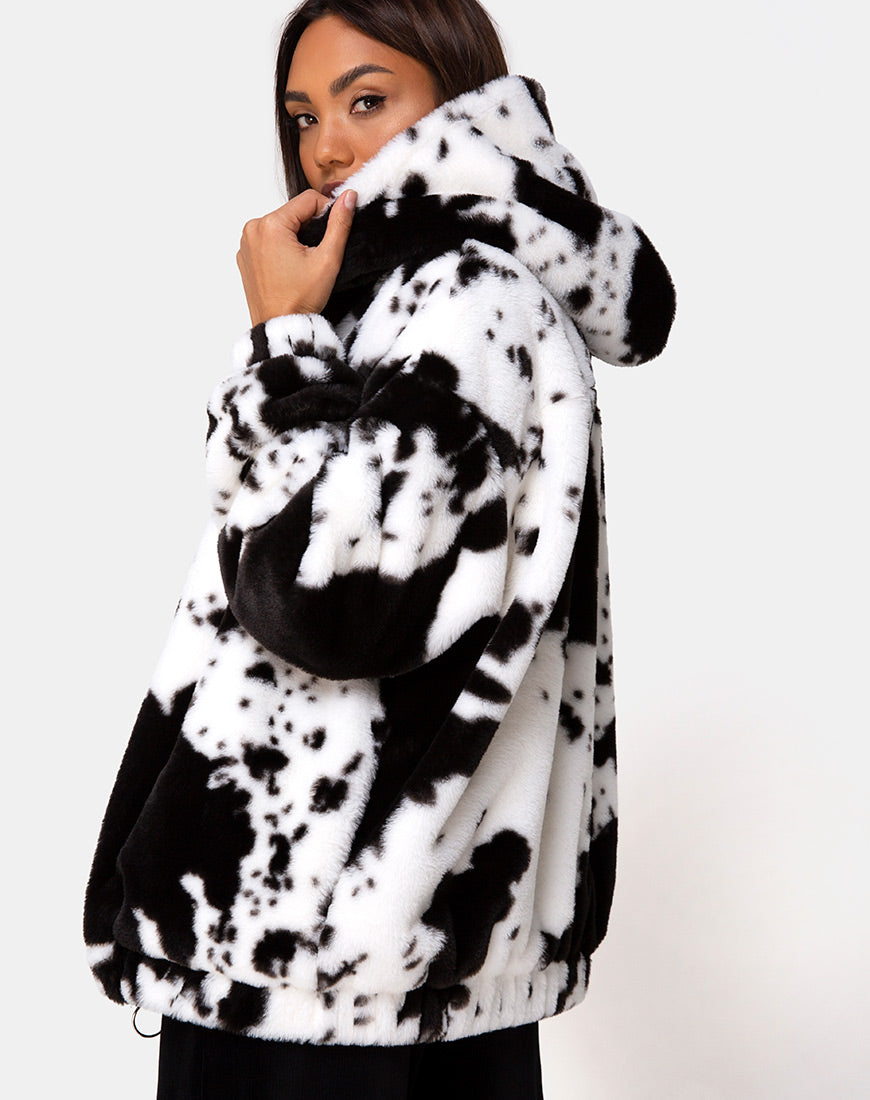 Image of Emerson Jacket in Cow Hide Black & White