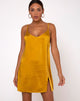 Image of Emilia Slip Dress in Satin Turmeric