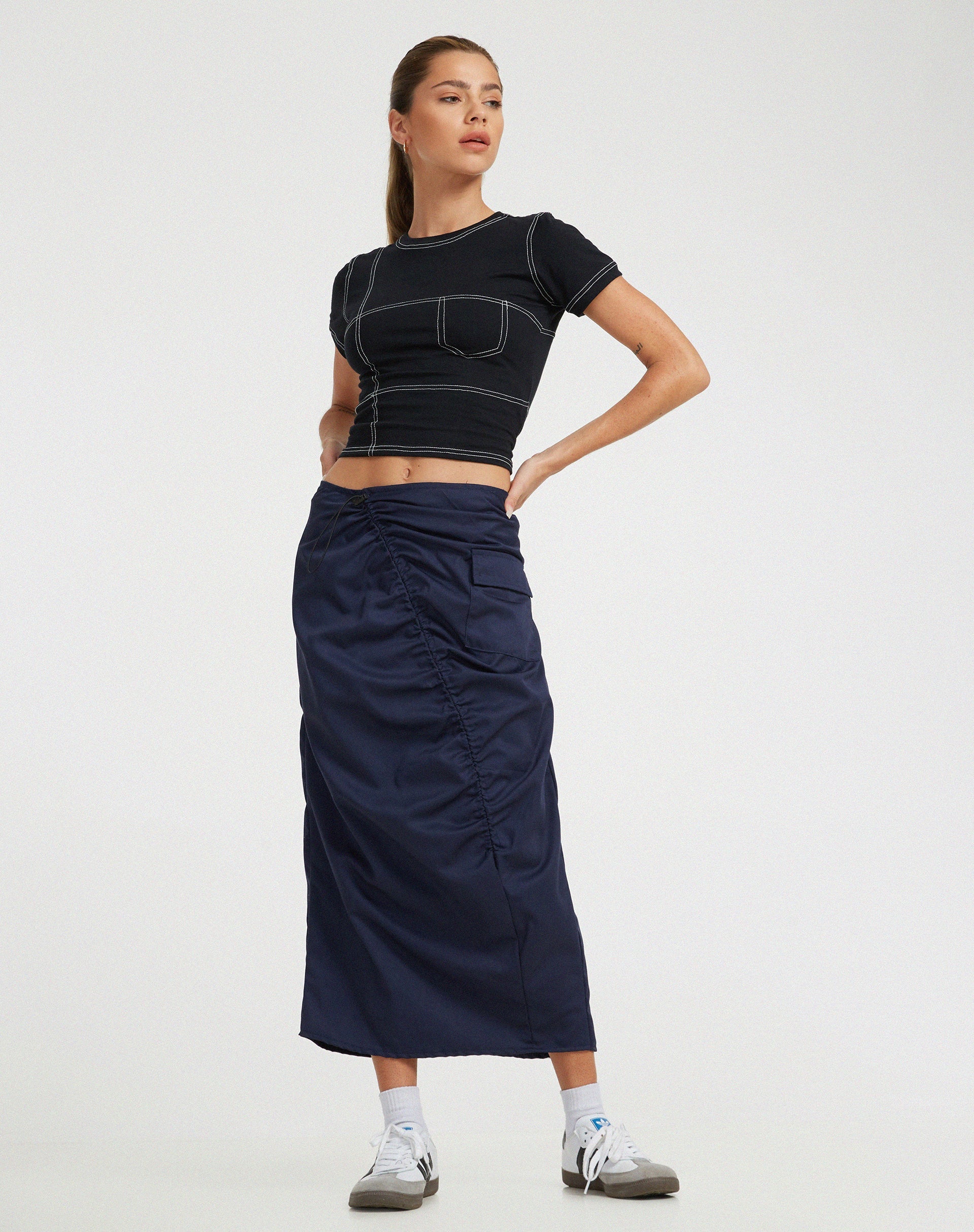 ☆ENOF ace long straight skirt Mサイズ☆ - スカート