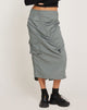 image of Enore Midi Skirt in Stone Blue