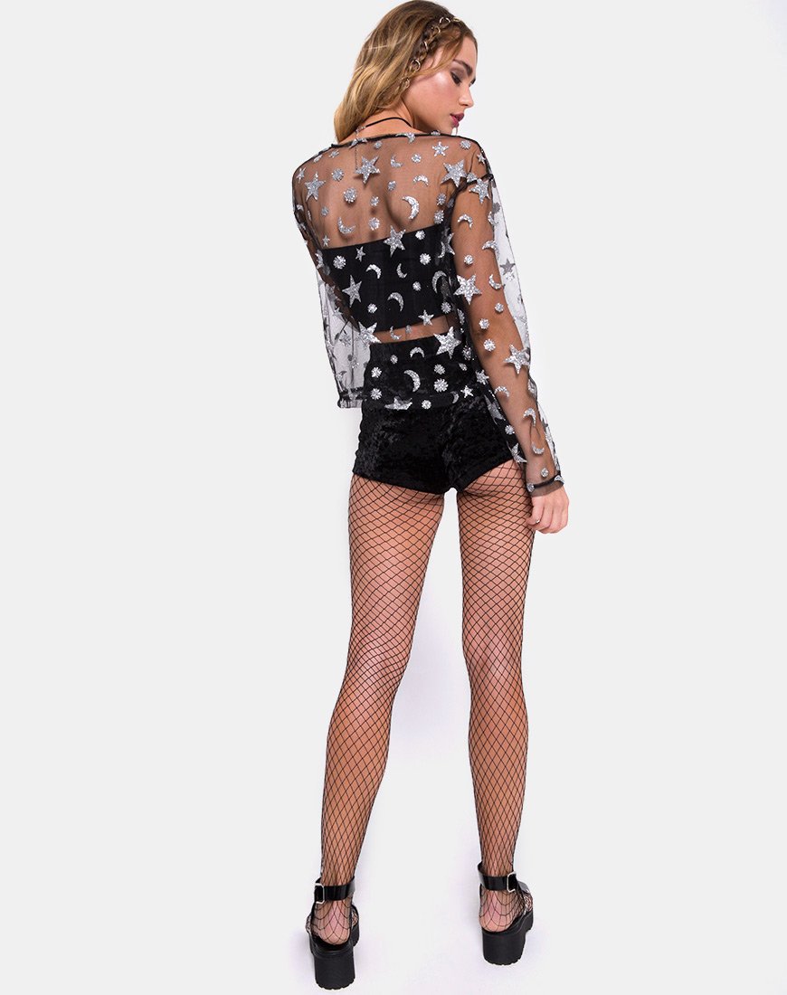 Image of Ether Top in Glitter Net Star Child