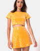 Image of Ewi Skirt in Tangerine with Clear Sequin