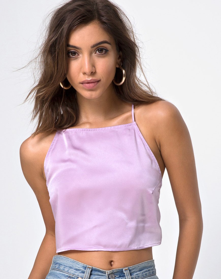 Image of Fair Cami Top in Satin Lilac