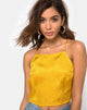 Image of Fair Cami Top in Satin Mustard