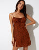 Image of Famala Mini Dress in Dainty Daisy Bombay Brown