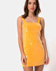 Image of Farlie Bodycon Dress in Tangerine with Clear Sequin