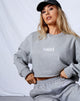 Image of Fawly Crop Top in Grey Marl Saint  Embro