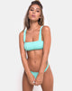 Image of Febe Bikini Top in Mini Rib Mint