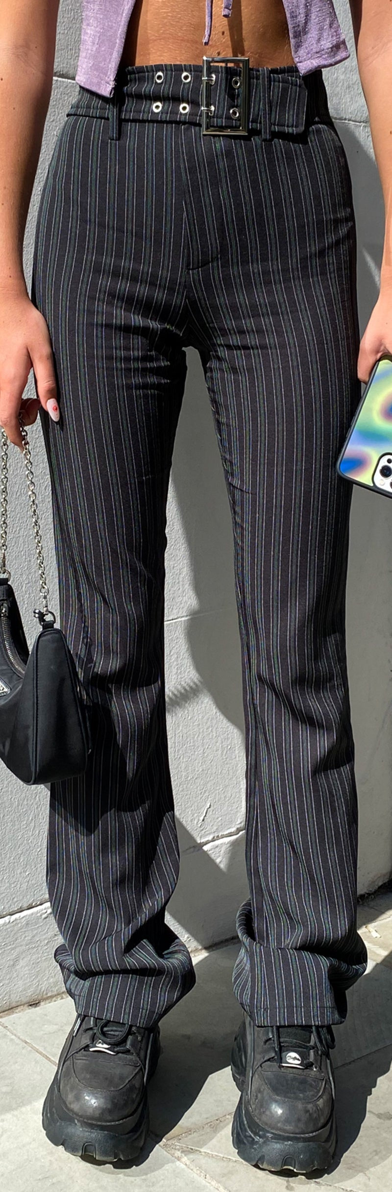 Indie Trousers - Black Striped
