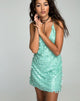 Image of Finn Dress in Disc Sequin Mint