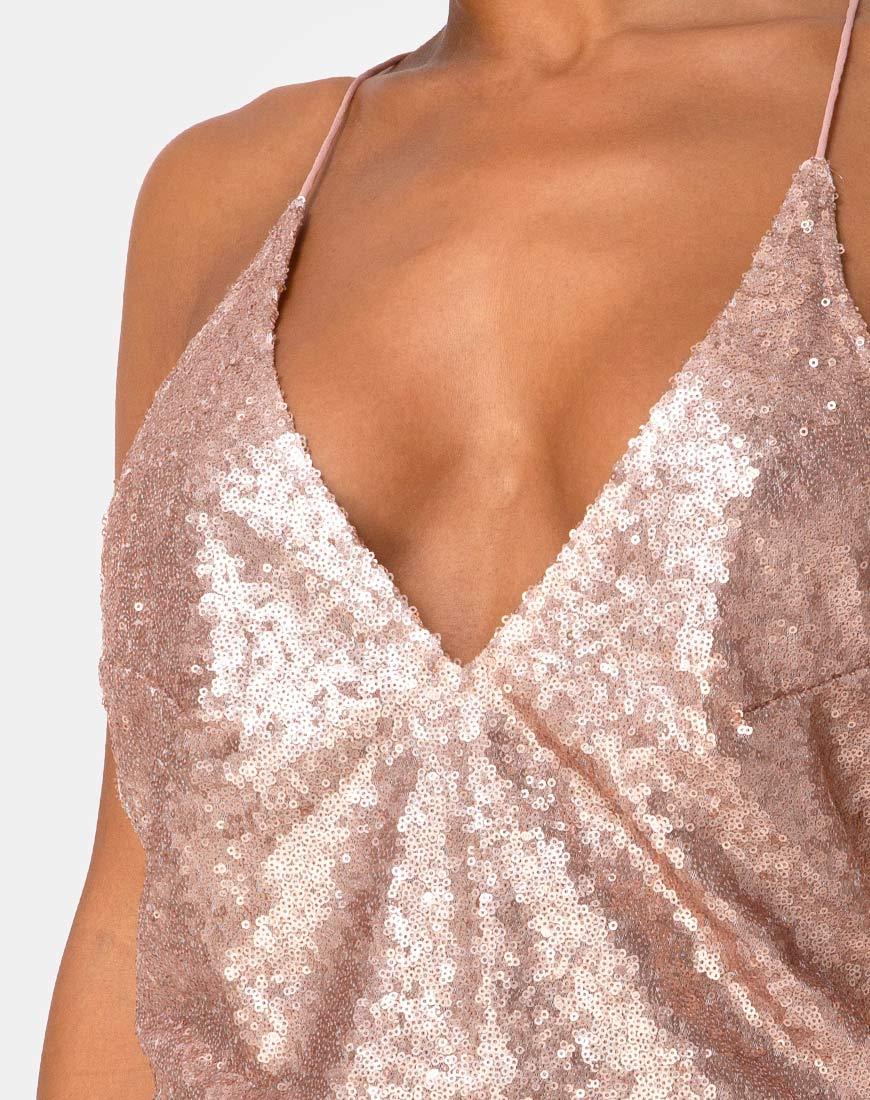 Ringo Finn Dress in Rose Sequin motelrocks-com-us Ringo Finn Dress in Rose Sequin motelrocks-com-us