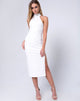 Image of Freja Bodycon Dress in Multi Rib Ivory