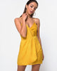 Image of Furia Slip Dress in Satin Mustard