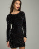 Image of Gabby Dress in Oil Iridescent Sequin