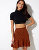 Image of Gaelle Mini Skirt in Dainty Daisy Bombay Brown