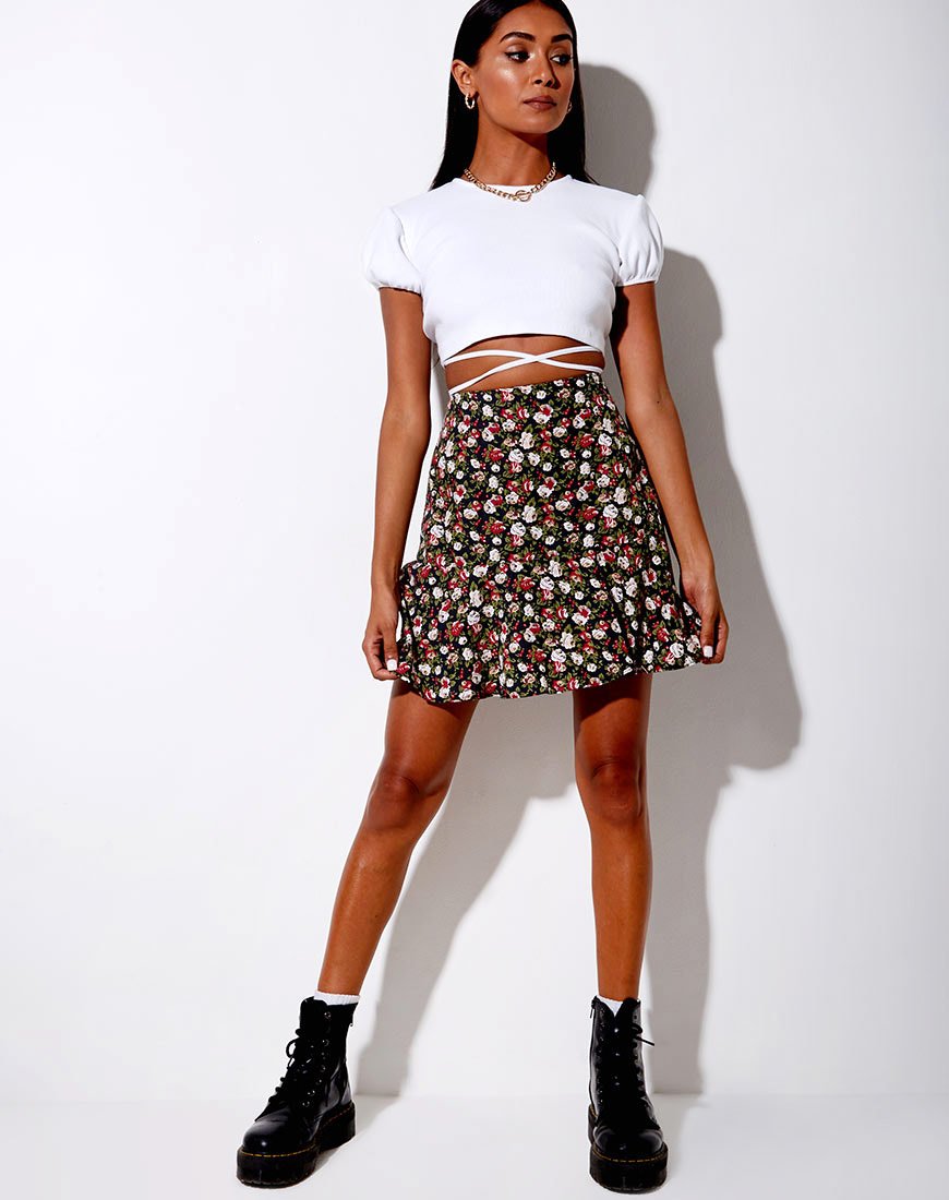 Image of Gaelle Mini Skirt in Courtney Floral