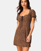 Image of Guenette Dress in Animal Flock Tan Net