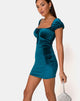 Image of Gala Bodycon Dress in Velvet Teal