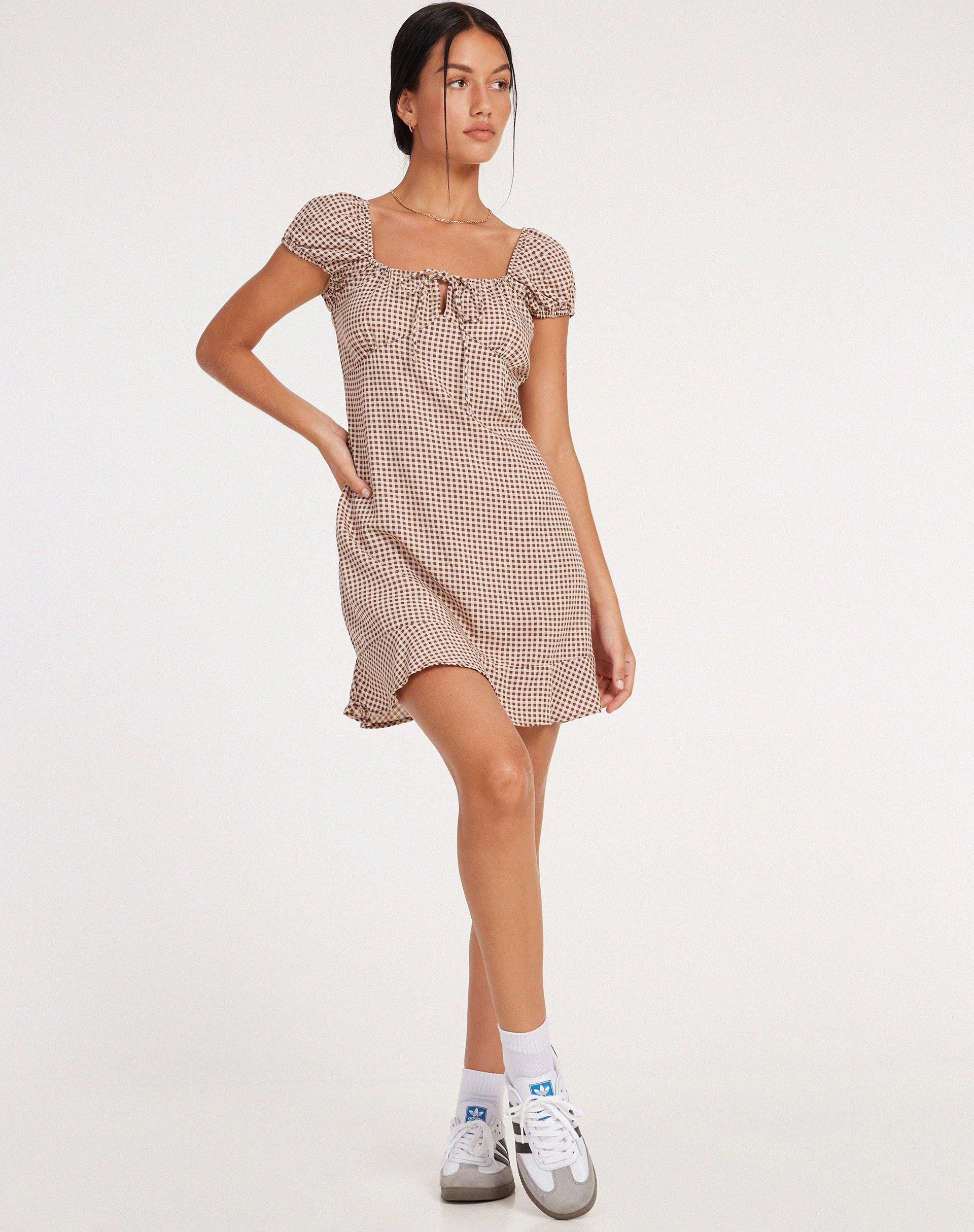 motel galaca mini dress Galaca Mini Dress in Wild Flower Lemon Drop