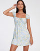 image of Galova Mini Dress in Washed Out Pastel Floral