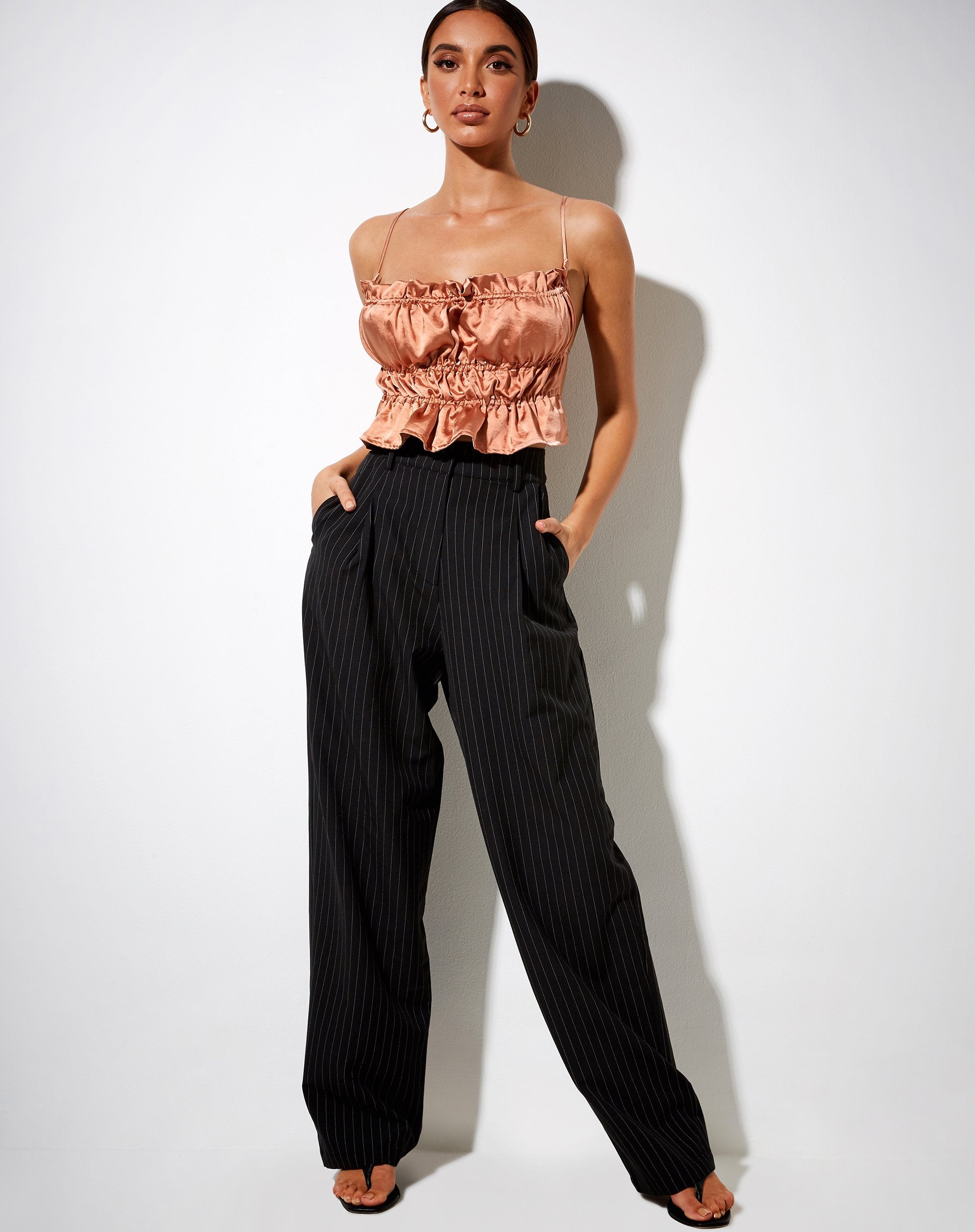 Image of Gamera Cami Top in Satin Rose Gold