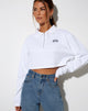 Image of Gandi Crop Top in White with Motel Work Clothing Label