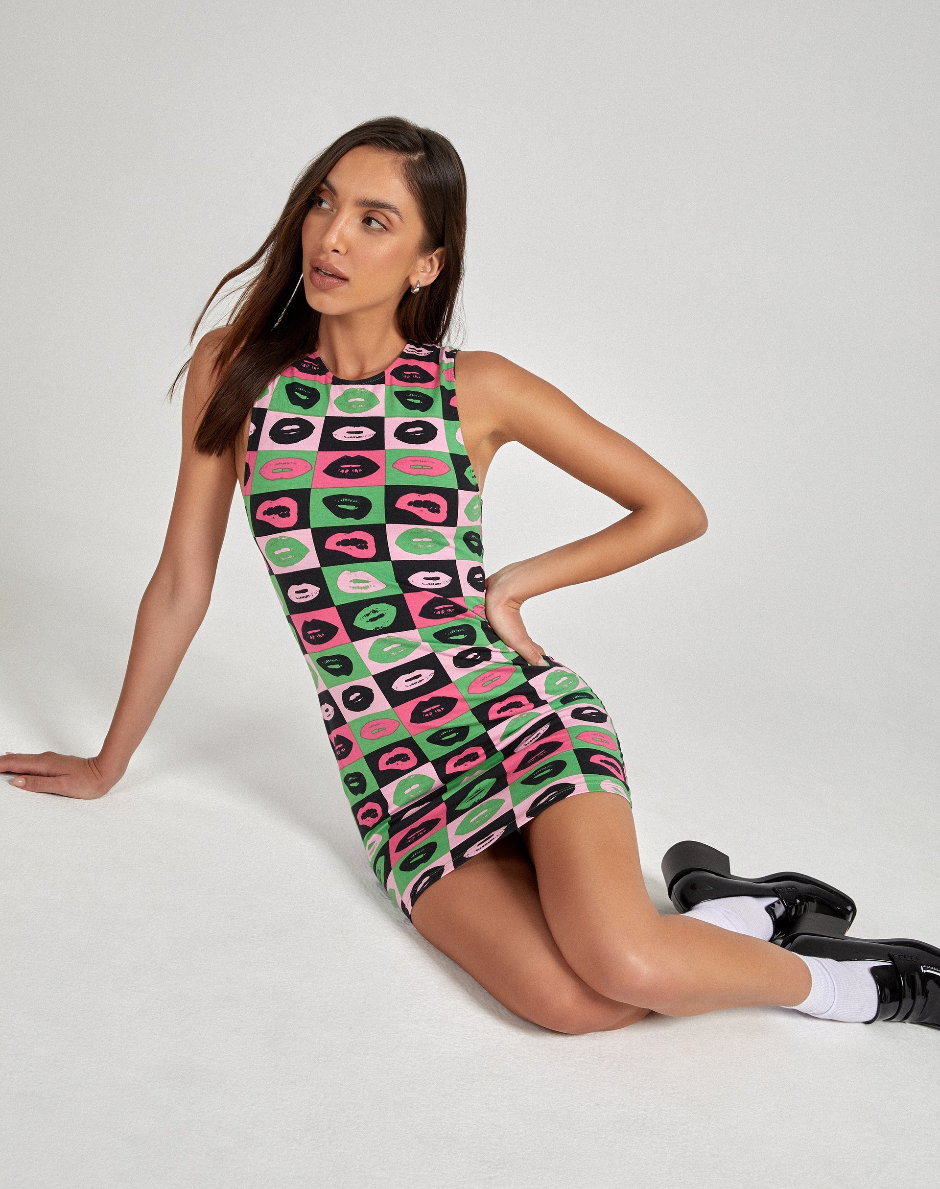 Bodycon Printed Y2K Mini Dress | Gele – motelrocks-com-us