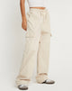 image of Geona Wide Leg Cargo Trouser in Ecru