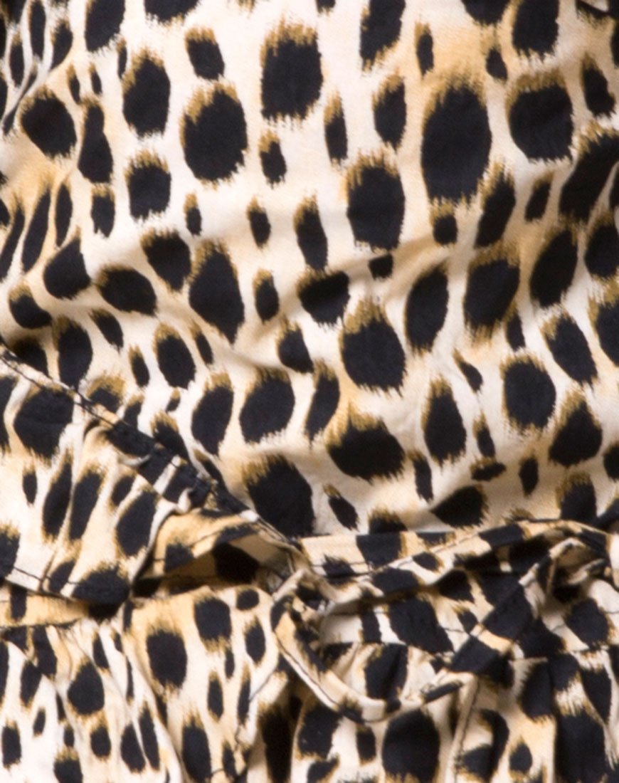 Image of Giam Wrap top in Cheetah