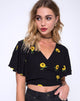 Image of Gios Crop Top in Ditsy Sunflower