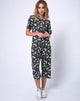 Image of Giotto Jumpsuit in Polka Daisy Black