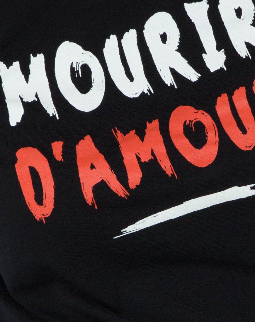 Image of Girl Fit Tee in Mourir DAmour Black
