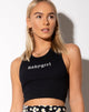 Image of Givas Crop Top in Black with Babygirl in White