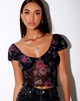 Image of Glasty Crop Top in Gothic Rose