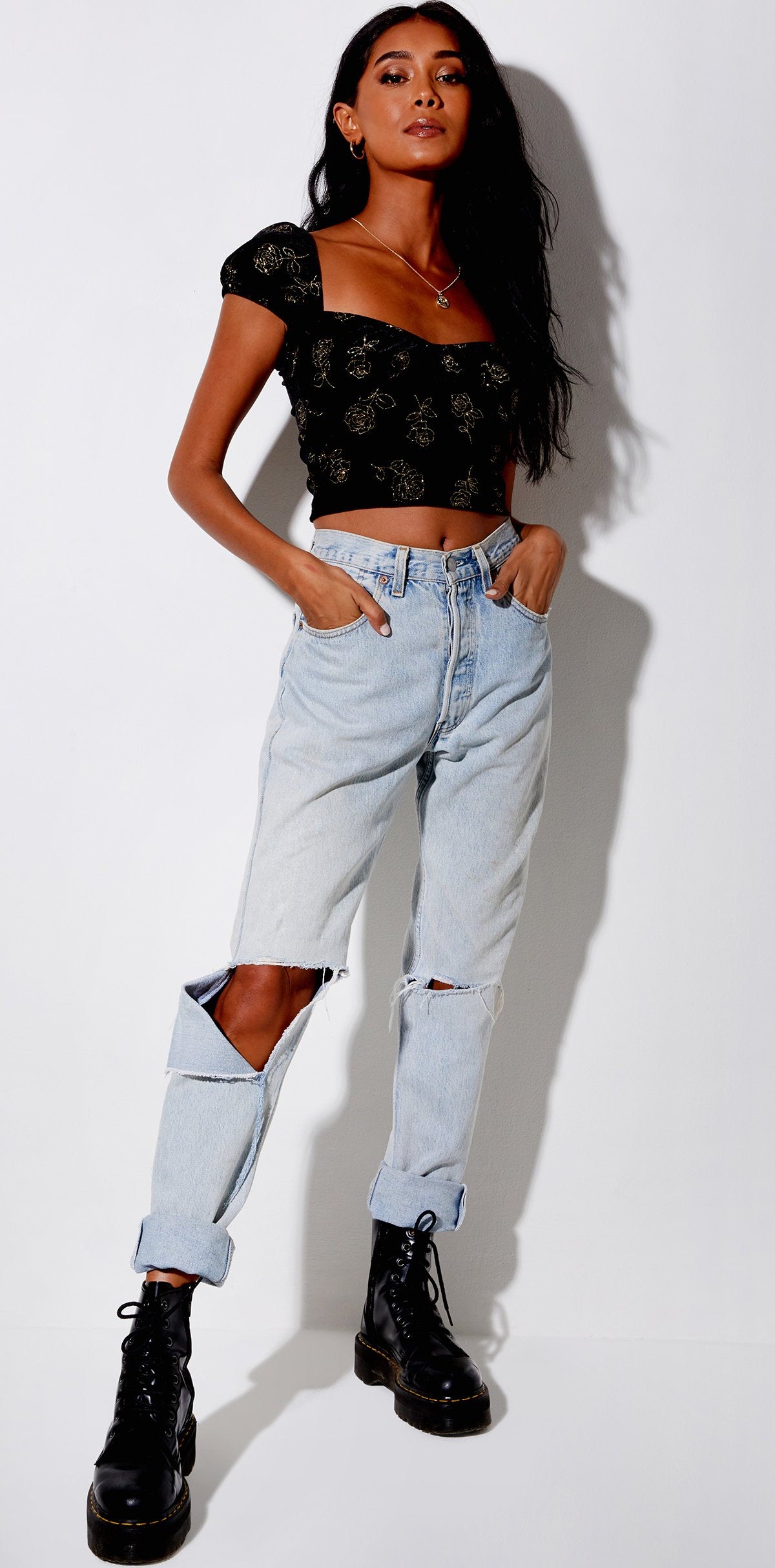 Glasty Crop Top in Gothic Rose main image 1