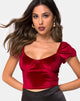 Image of Glaty Top in Velvet Burgundy