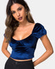 Image of Glaty Top in Velvet Navy