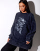 Image of Glo Sweatshirt in Black Wash Dragon