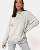 Image of Glo Sweatshirt in Ecru with Butterfly Embro