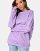 Image of Glo Sweatshirt in Purple Acid Wash