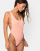 Image of Goddess Swimsuit in Textured Peach