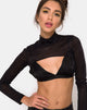 Image of Gola Top in Sheer Mesh Black