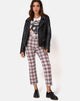 Image of Grava Trouser in Grunge Check Purple