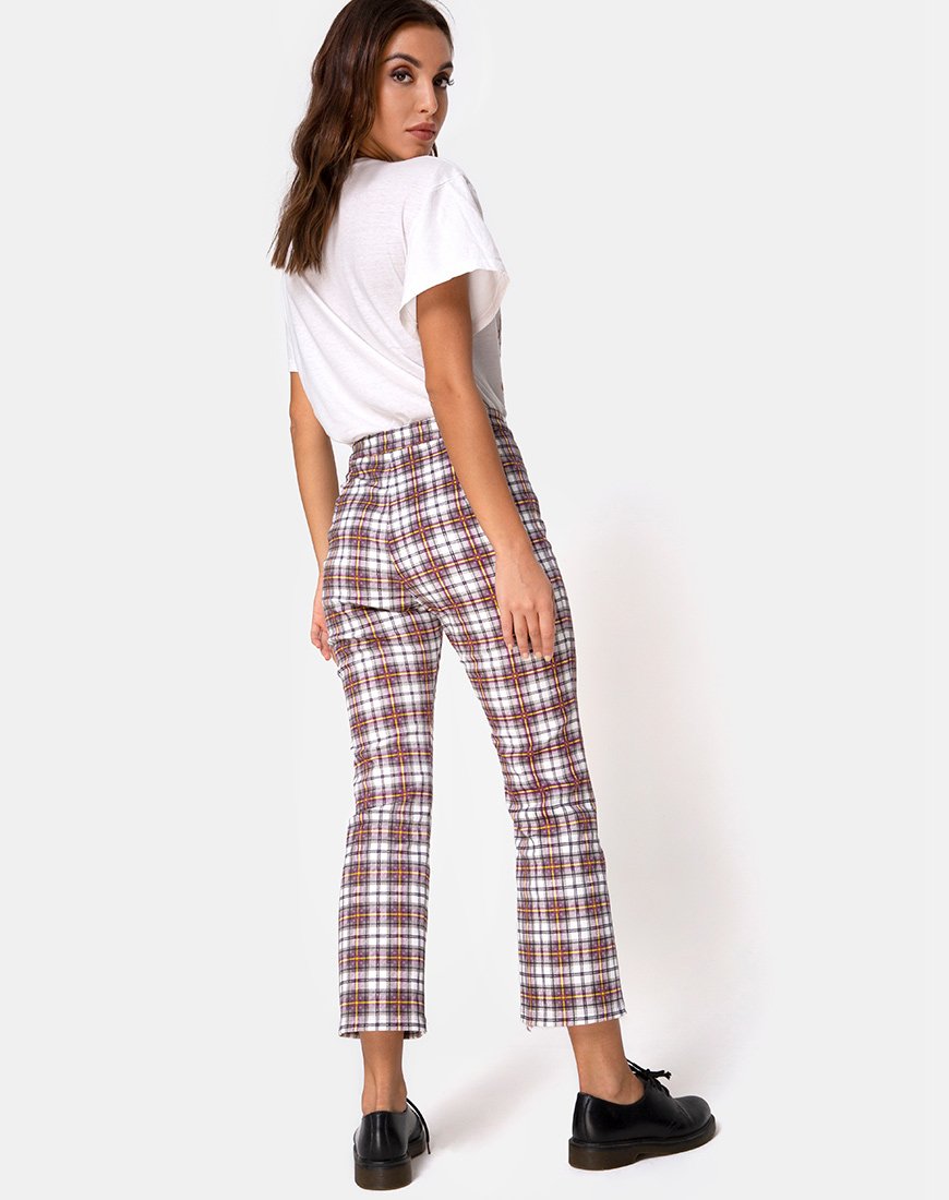 Image of Grava Trouser in Grunge Check Purple